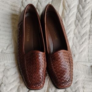 St. John's Bay Chocolate Brown Leather Loafers Flats